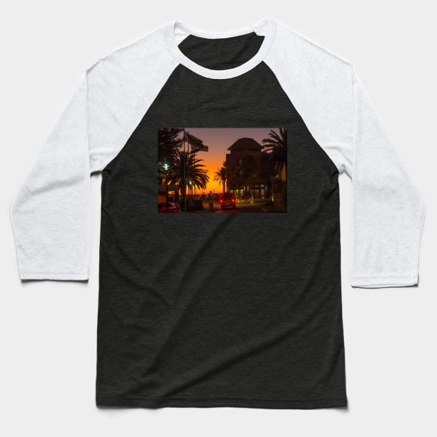 Namibia. Swakopmund. Sunset in the City. Baseball T-Shirt by vadim19